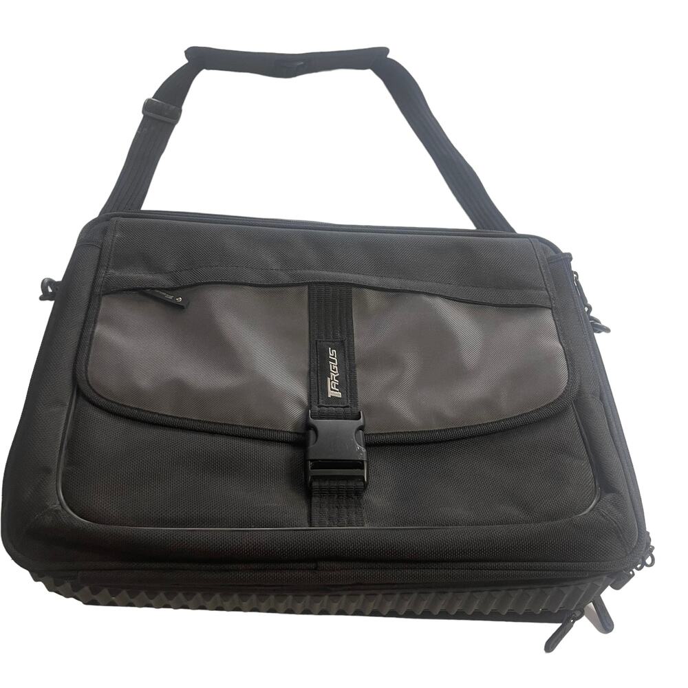 Targus Black Laptop‎ Work Office Black Grey Strap Laptop Shoulder Bag
